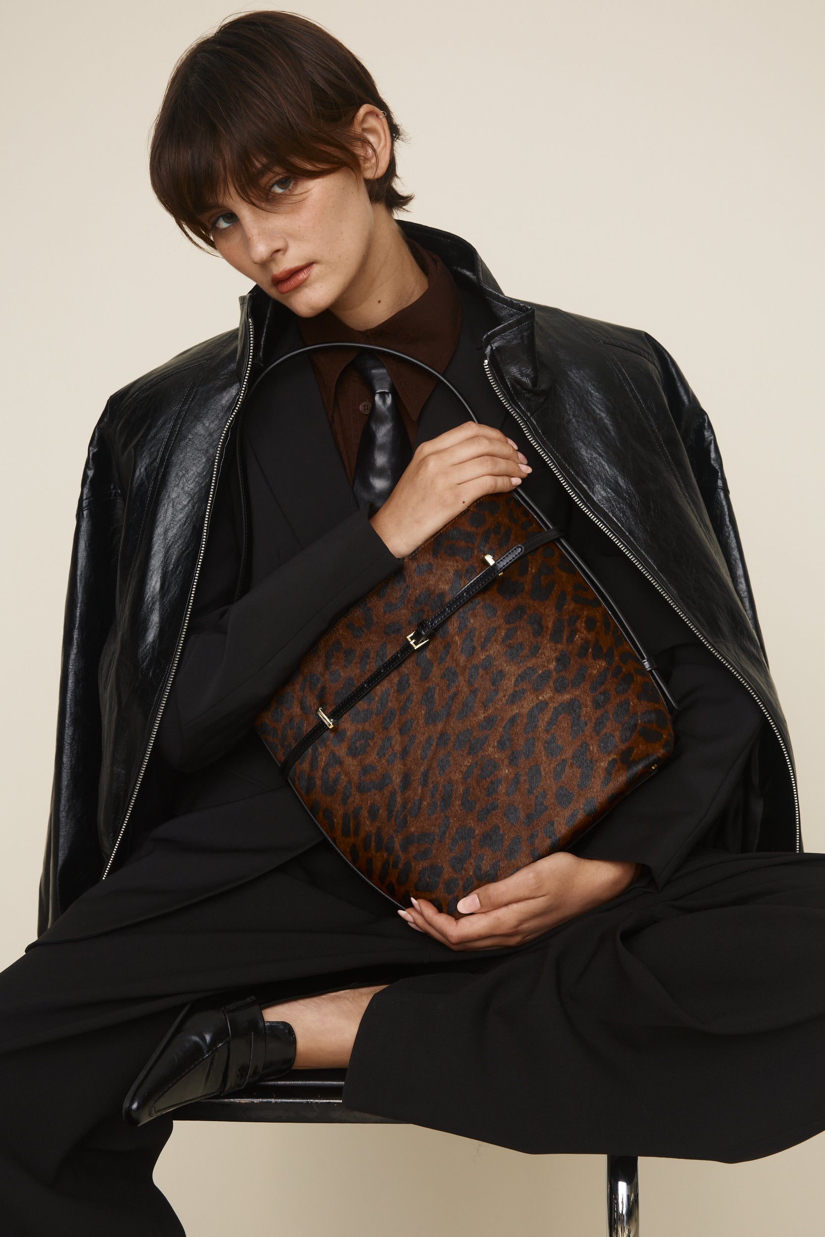 Small Leopard Belted Tote Bag(Low Stock)