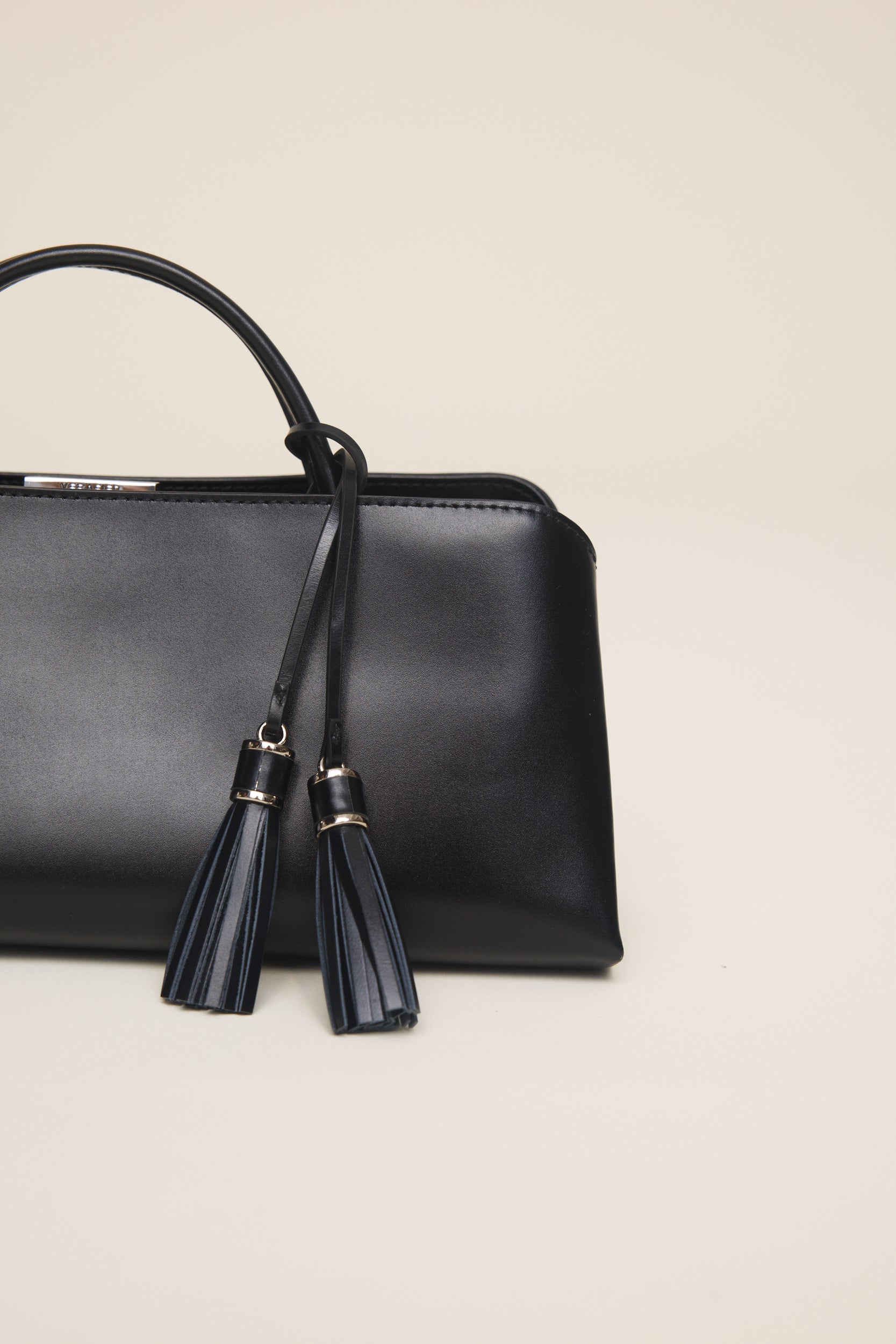 Silver Noir Tassel Charm