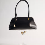 Chocolate Medium Club Shoulder Handbag on a white background