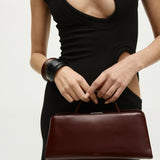 Black Leather Cuff Bracelet