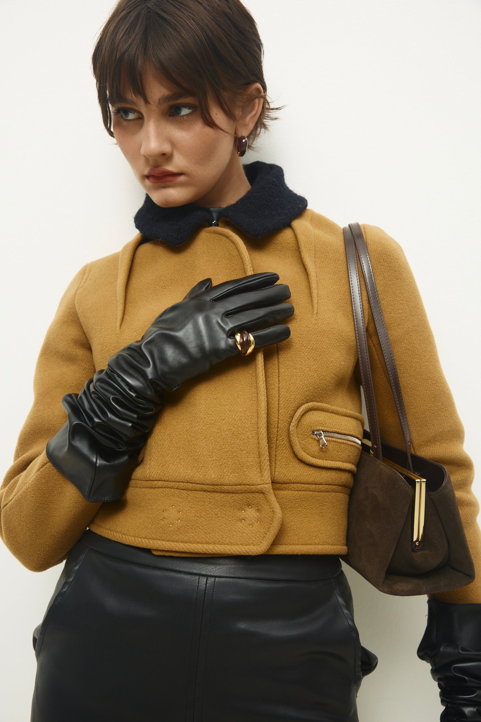 Chocolate Orbit Hoop Earrings