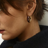 Chocolate Orbit Hoop Earrings