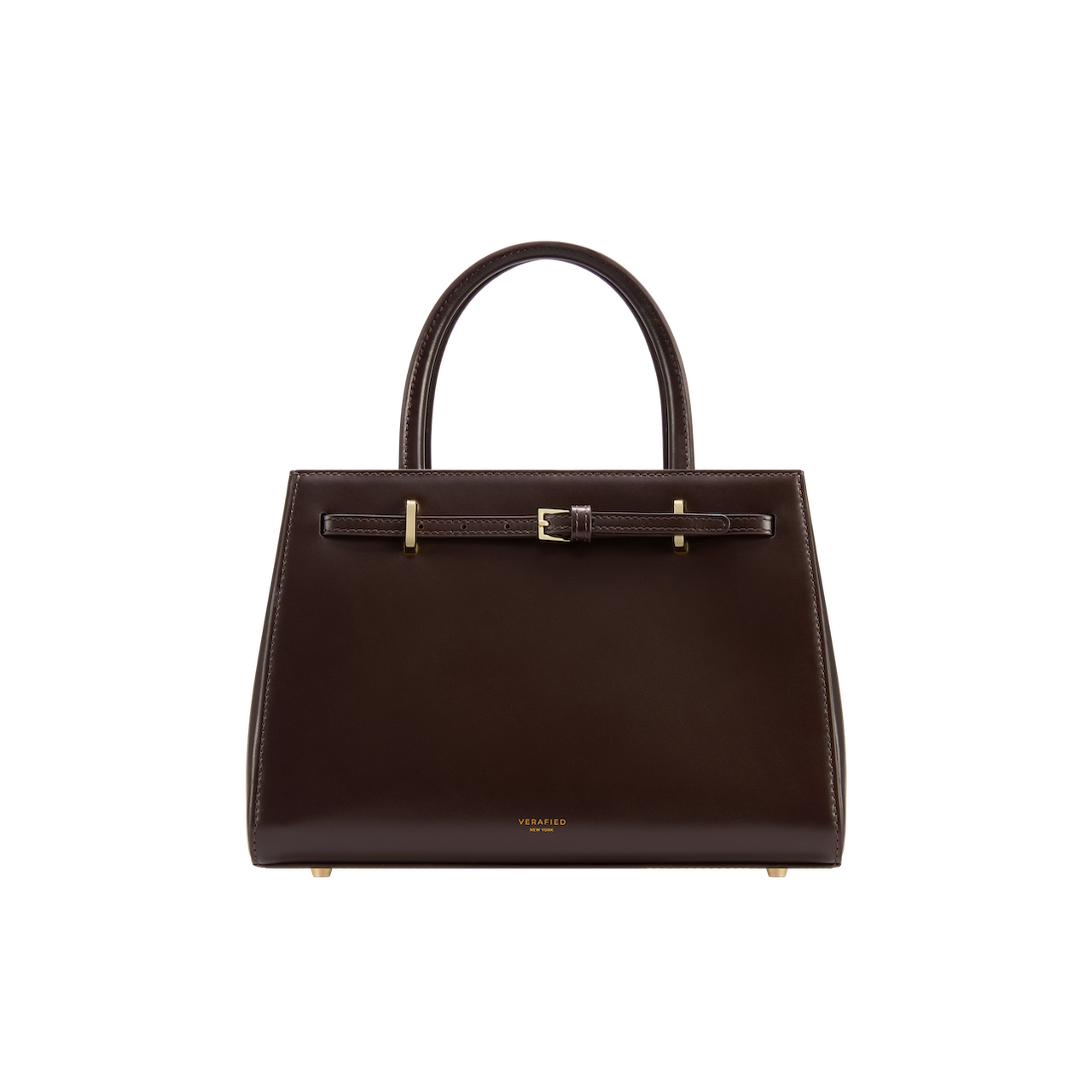 Chocolate Leather Book Tote Bag 25 (Low Stock)