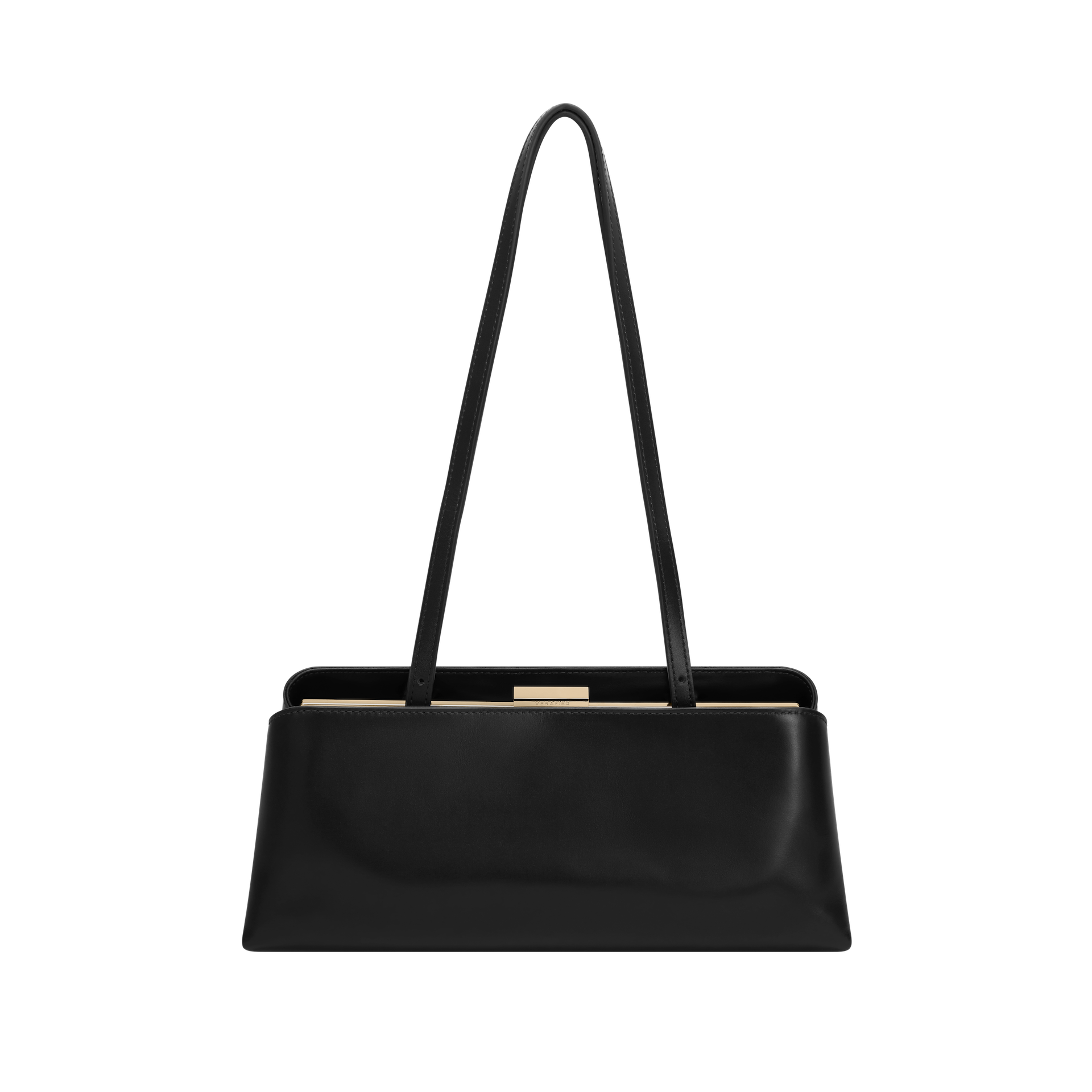 Gold Noir Éclair Clutch Shoulder Handbag (Black)