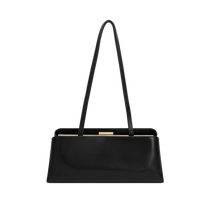 Gold Noir Éclair Clutch Shoulder Handbag (Black)