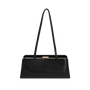 Gold Noir Éclair Clutch Shoulder Handbag (Black)