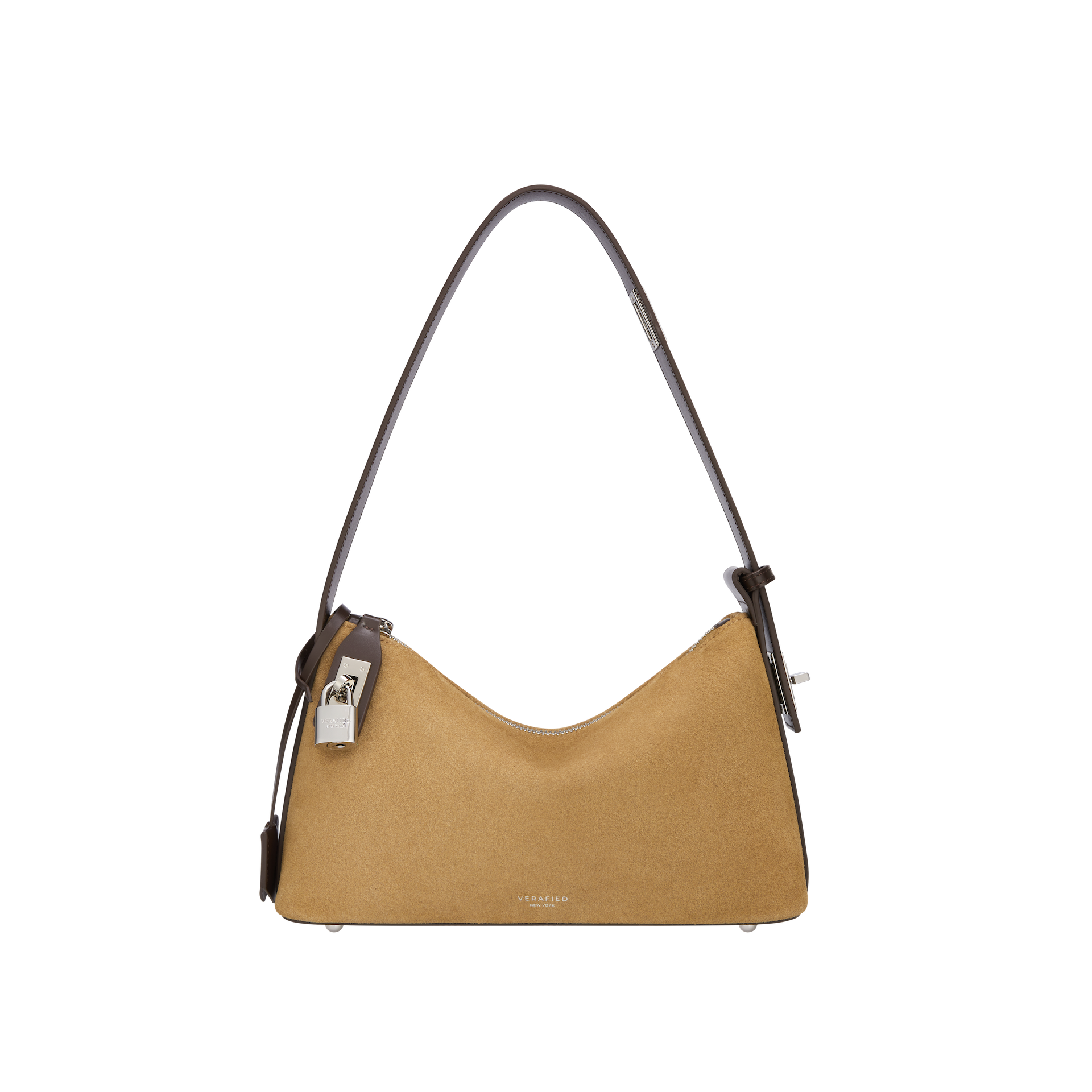 Silver Suede Hobo Bag