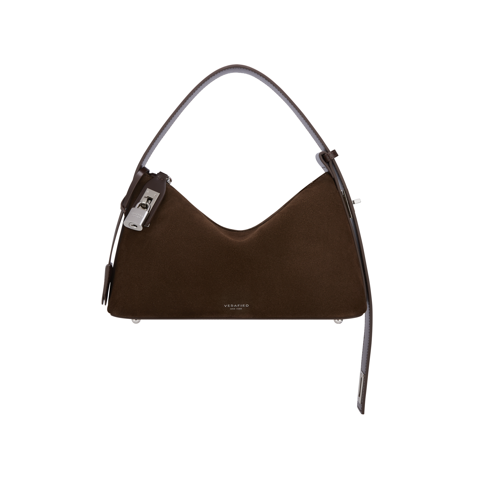 Silver Espresso Suede Hobo Bag(Pre-Order. Will Ship End of Nov.)