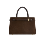 Espresso Suede Book Tote Bag 25 for Work back
