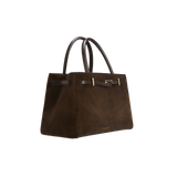 Espresso Suede Book Tote Bag 25