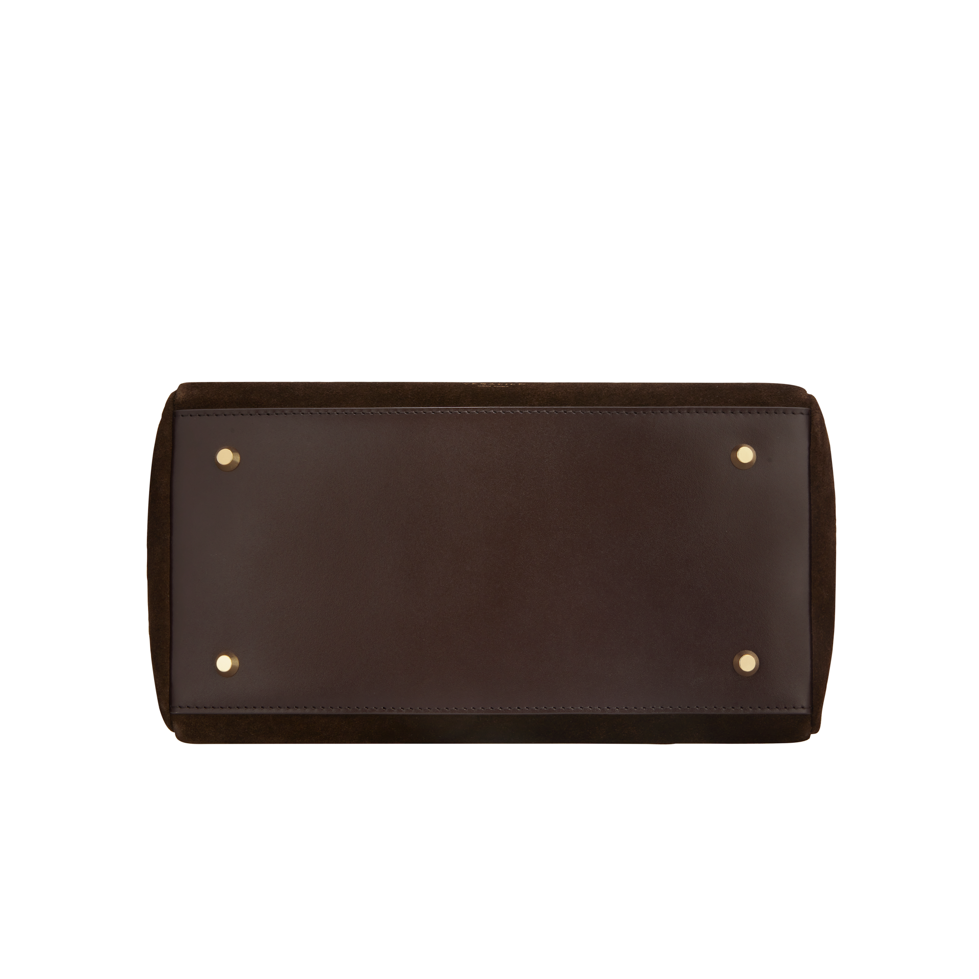 Espresso Suede Book Tote Bag 25 for Work bottom