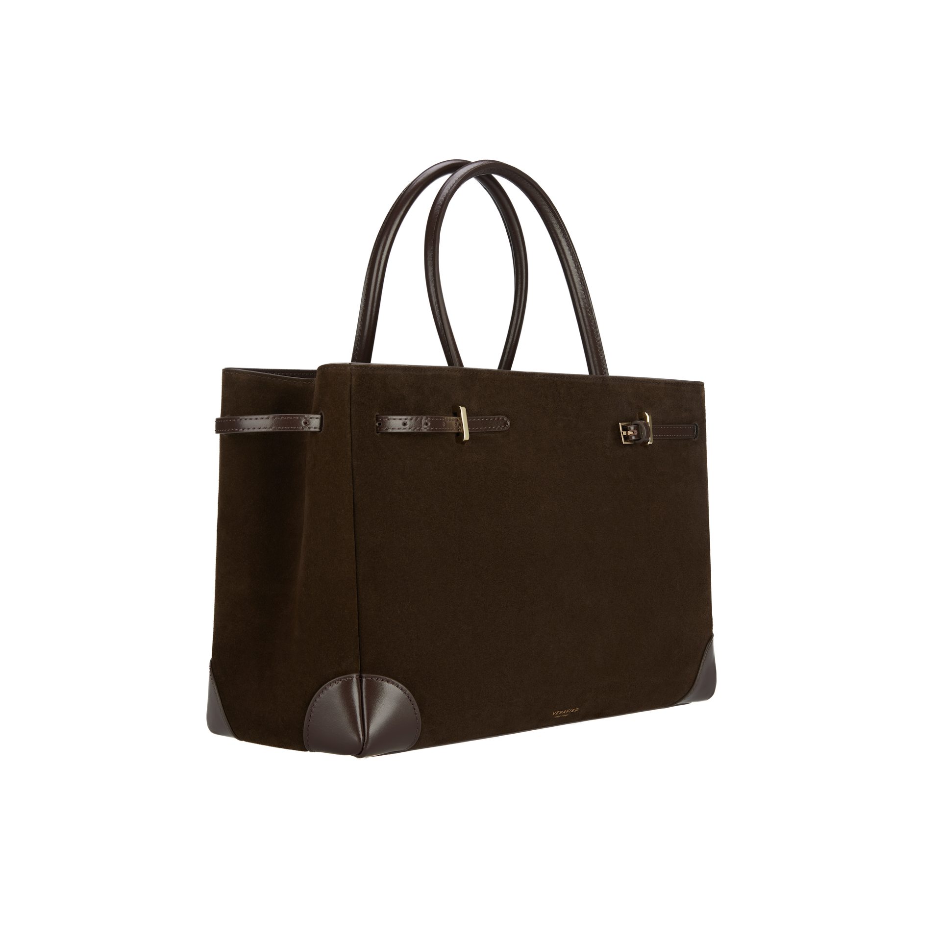 Espresso Suede Book Tote 33 (Pre-Order Only. Will Ship Late Jan.)