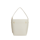 Small Ivory Belted Tote Bag