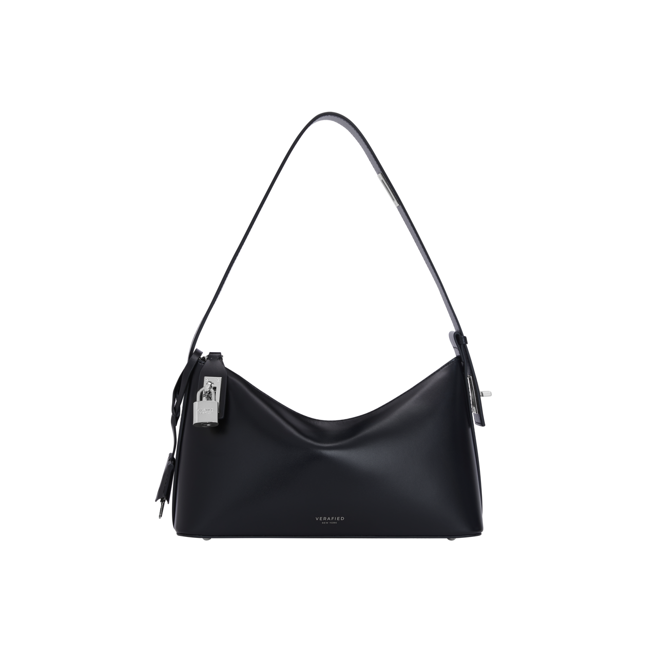 Silver Black Hobo Shoulder Handbag 3