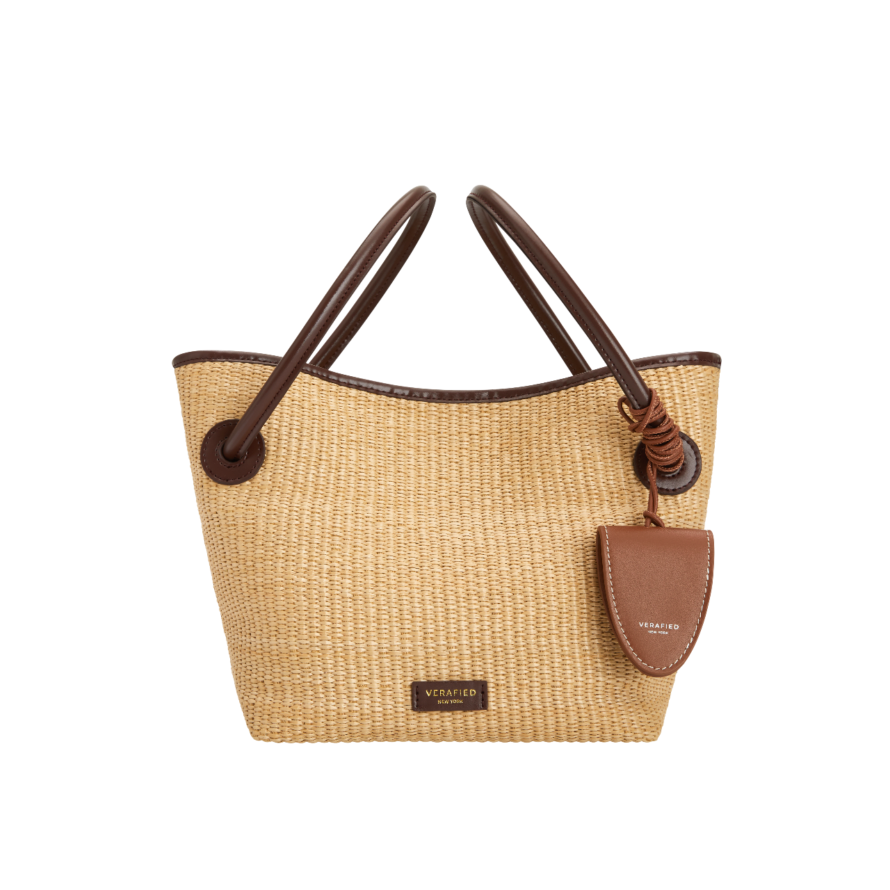 Leather-trimmed Raffia Bucket Bag(Final Sale)