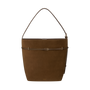 Toffee Suede Belted Tote Shoulder Bag  1