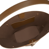 Toffee Suede Belted Tote Bag