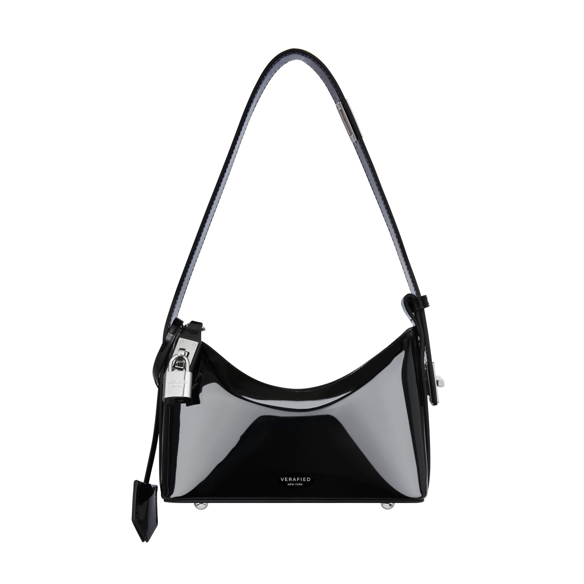 Patent Mini Silver Black Hobo Bag(Limited Edition)