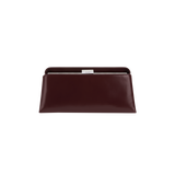 Burgundy Clutch Shoulder Handbag on a white background