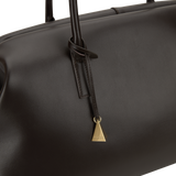 Chocolate Club Large Handbag with a gold tag on a white background