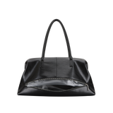 Black Club Large Handbag with a clear zipper on a white background