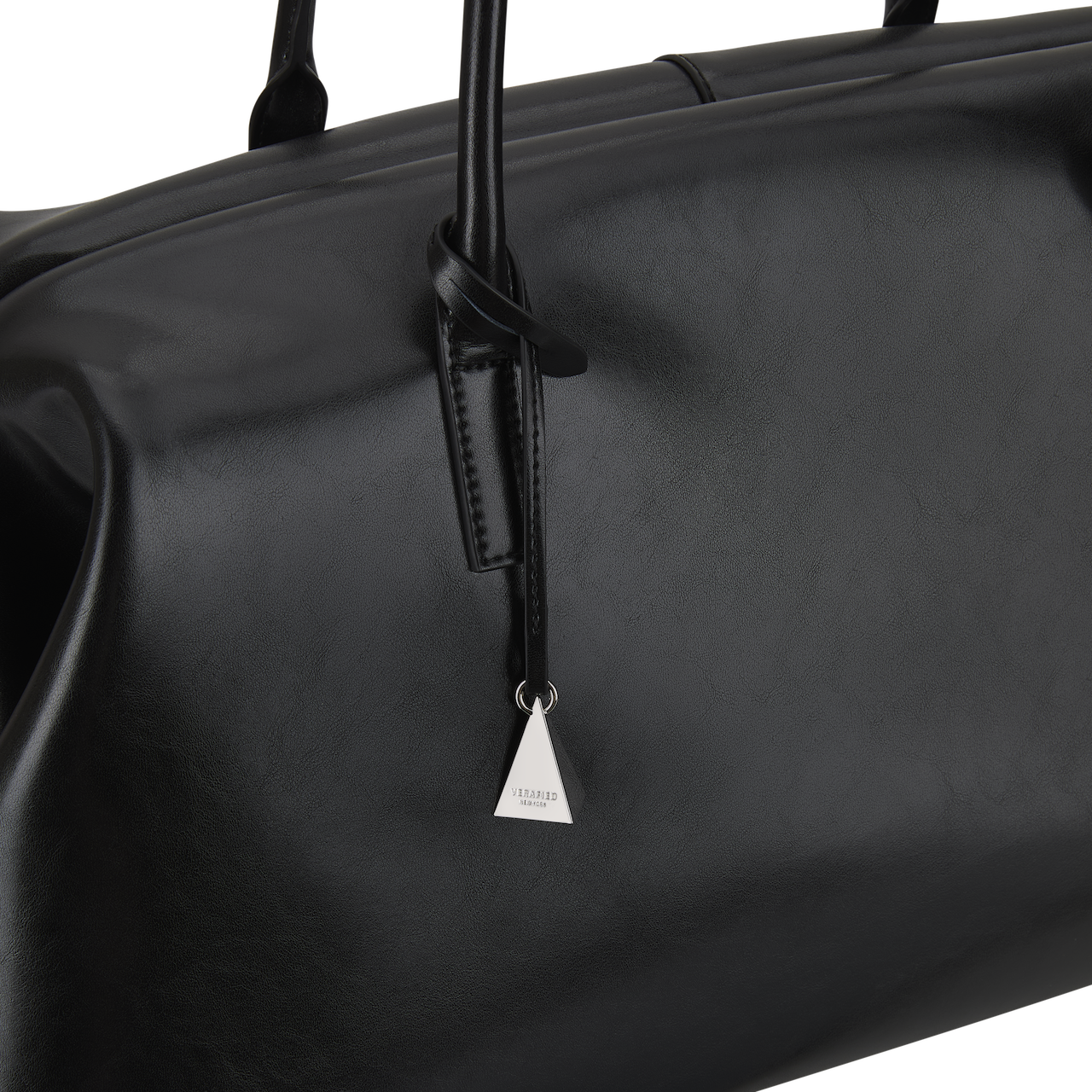 Silver Black Pyramid Charm