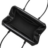 Black Club Large Handbag with a strap on a white background