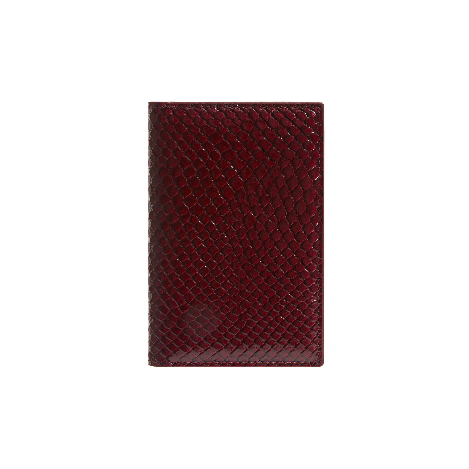 Maroon Python Embossed Wallet