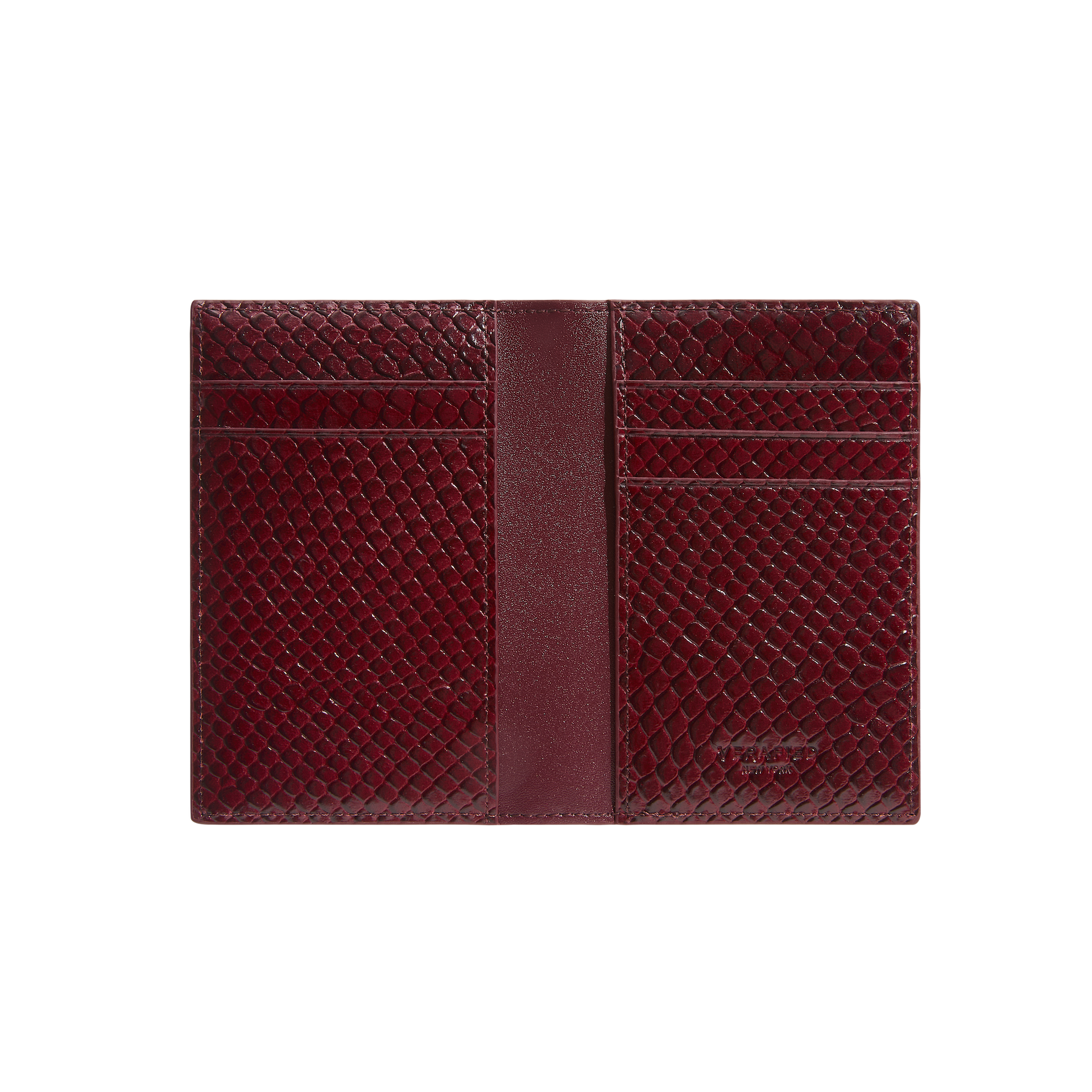 Maroon Python Embossed Wallet