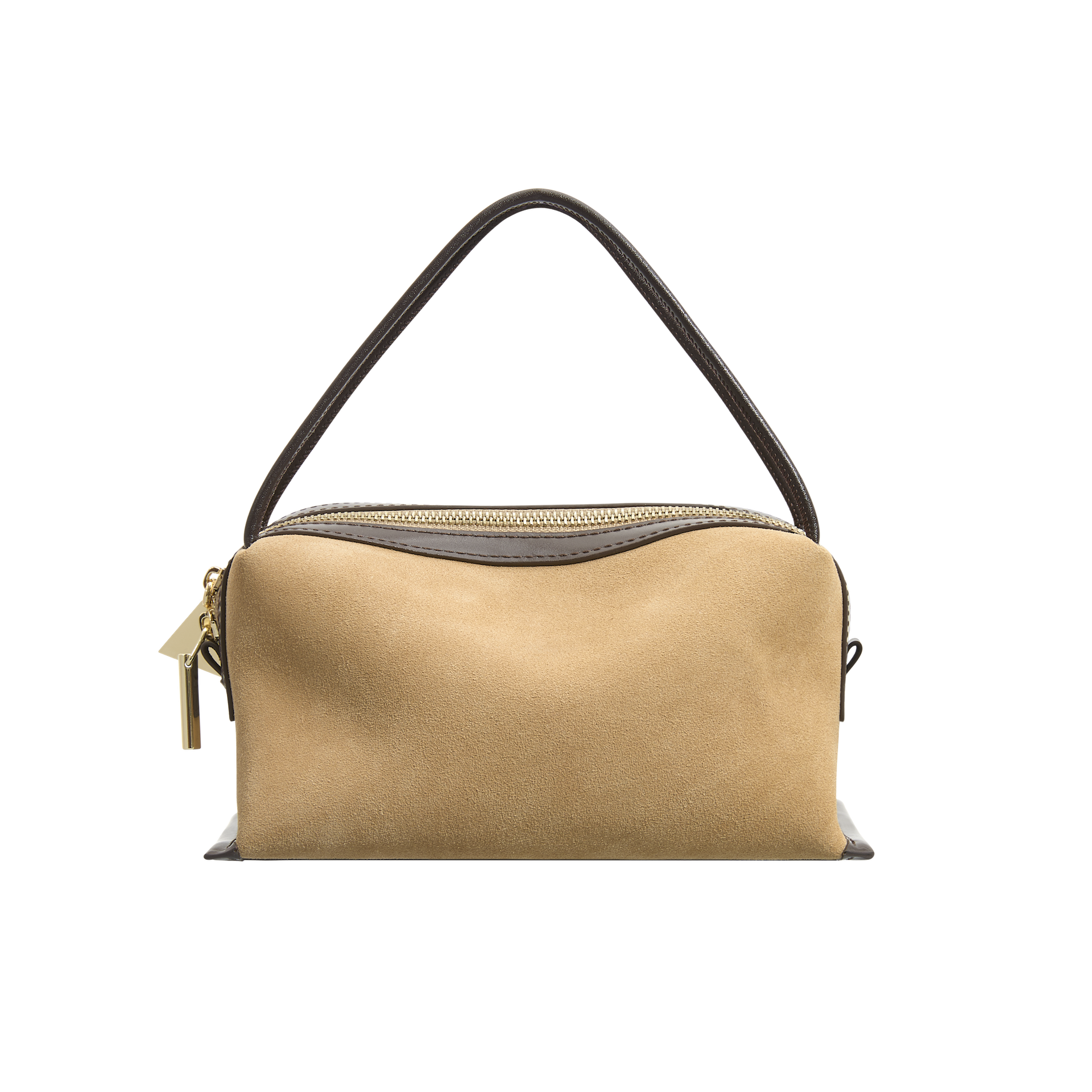 Verafied New York Gold Suede Café Mini Handbag