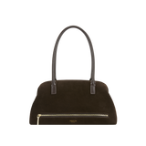 Medium Espresso Suede Club Bag