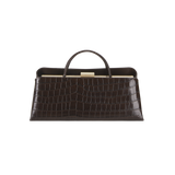 Mocha Croc Éclair Bag