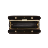 Mocha Croc Éclair Bag