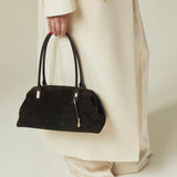 Medium Espresso Suede Club Bag