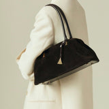 Medium Espresso Suede Club Bag
