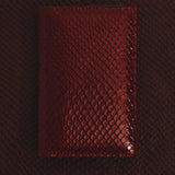 Maroon Python Embossed Wallet