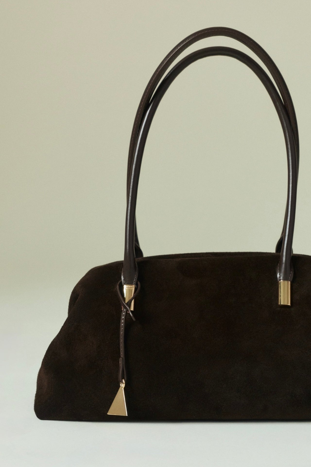 Medium Espresso Suede Club Bag (Pre-Order Only. Will Ship Mid March)