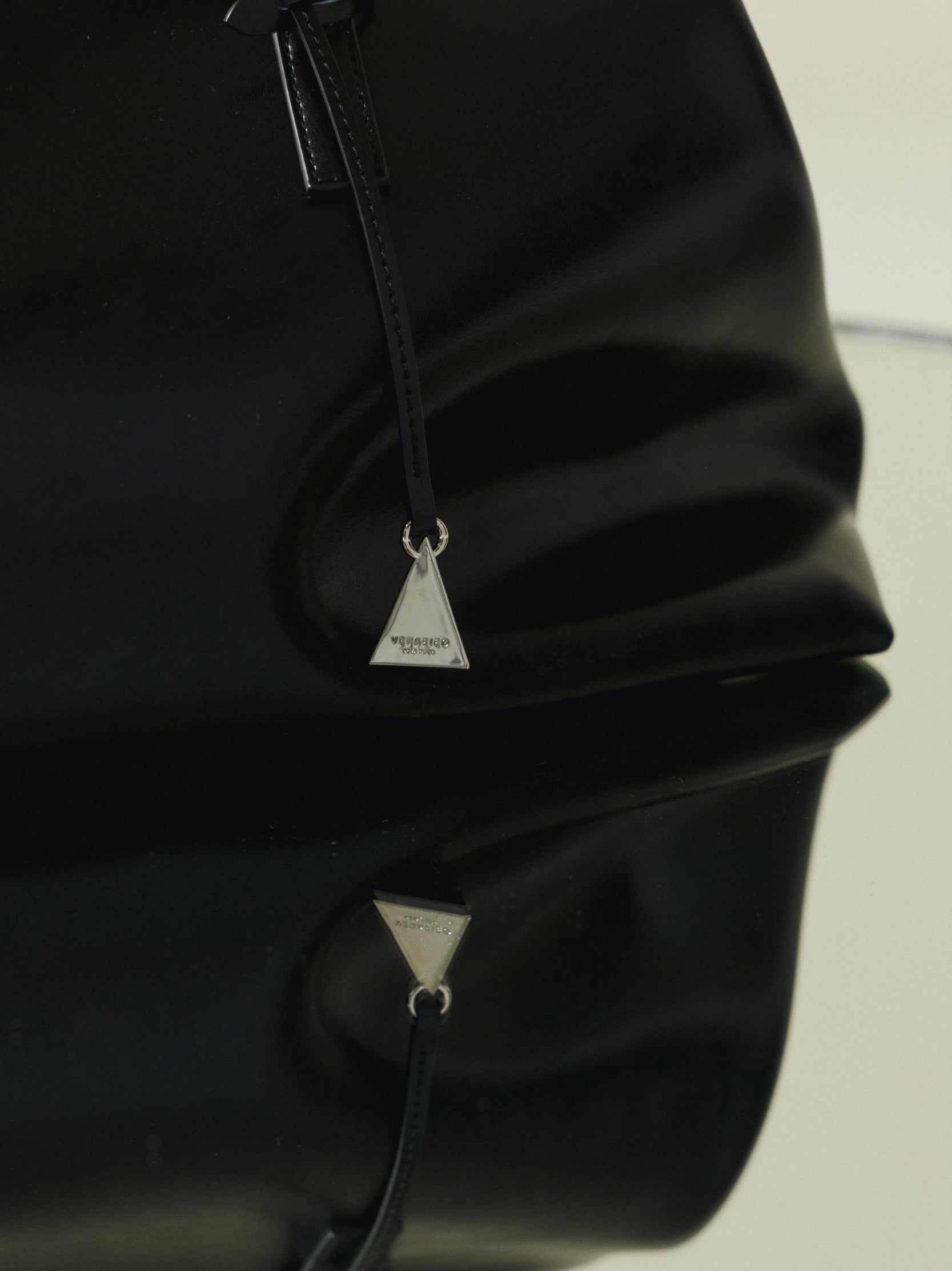 Silver Black Pyramid Charm