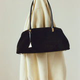 Medium Espresso Suede Club Bag
