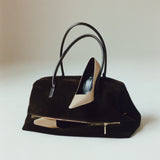 Espresso Suede Club Bag
