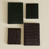 Emerald Croc Embossed Passport Cover