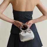 Mini Silver Diamond Handbag