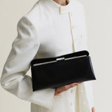 Silver Noir Éclair Bag