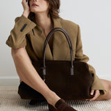 Espresso Suede Club Bag
