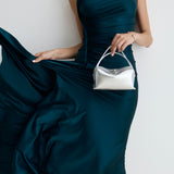 Silver Metallic Café Mini Bag