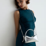 Silver Metallic Café Mini Bag