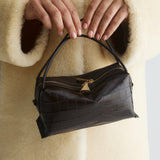 Mocha Croc Café Mini Bag
