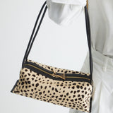 Cheetah Calf Hair Café Midi Bag