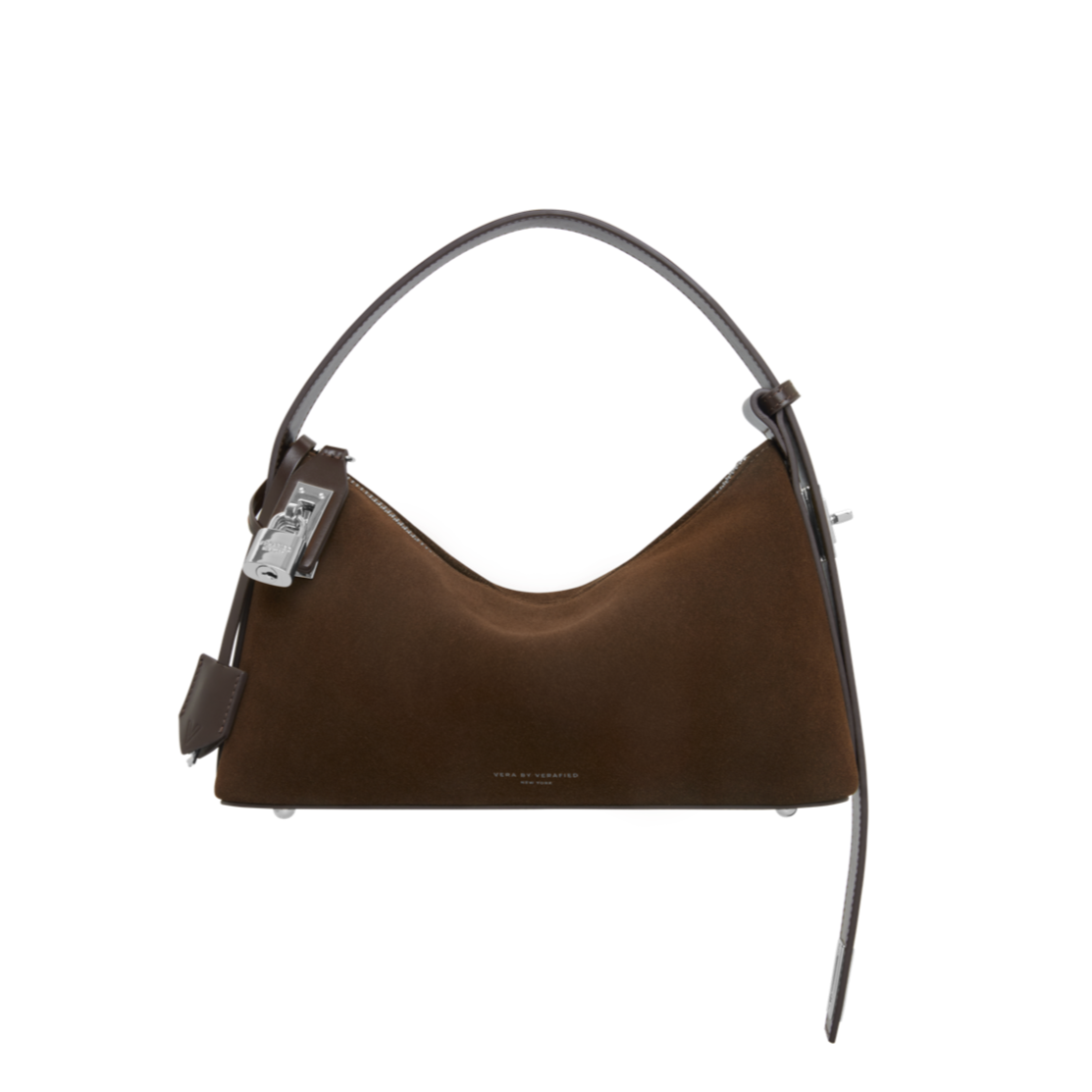 Silver Espresso Suede Hobo Bag(Pre-Order Only. Will Ship Late Oct.)