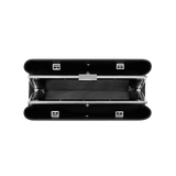 Silver Noir Éclair Clutch Shoulder Handbag (Black) inside